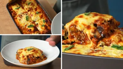 بارمجانا الباذنجان الصحية باللحم