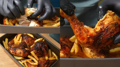 Classic Egyptian Roasted Chicken Tray